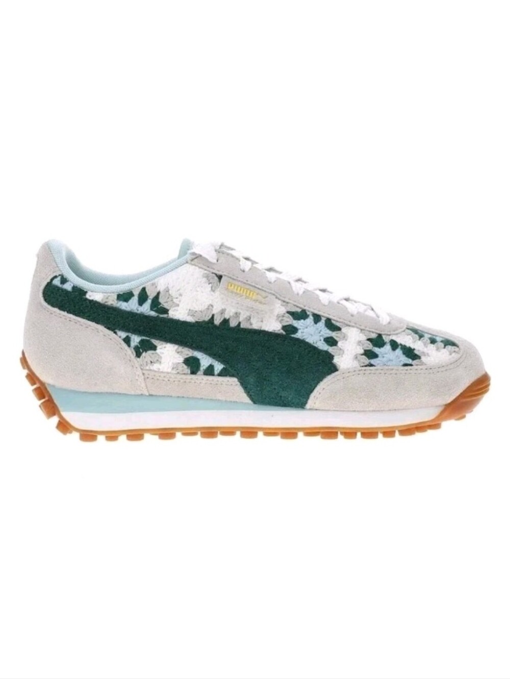 PUMA Easy Rider Seaside Drills Embroidered Lace Up Green Gray Sneakers 6.5 NEW